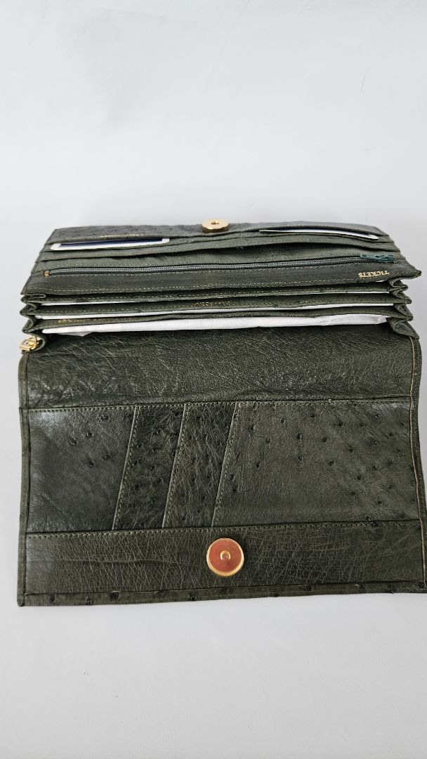 Genuine ostrich leather wallet (unused)