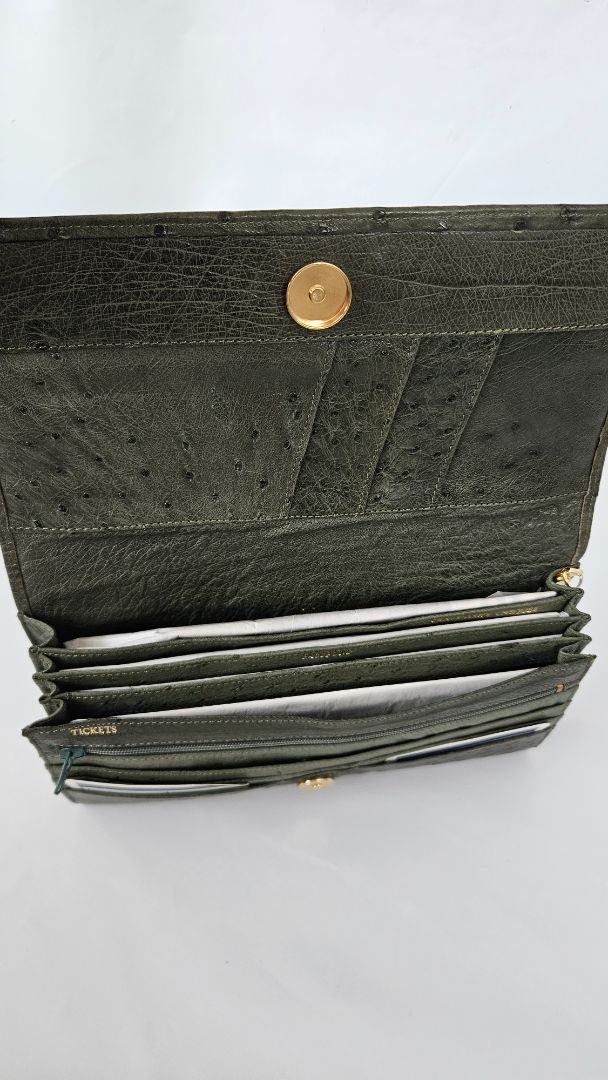 Genuine ostrich leather wallet (unused)
