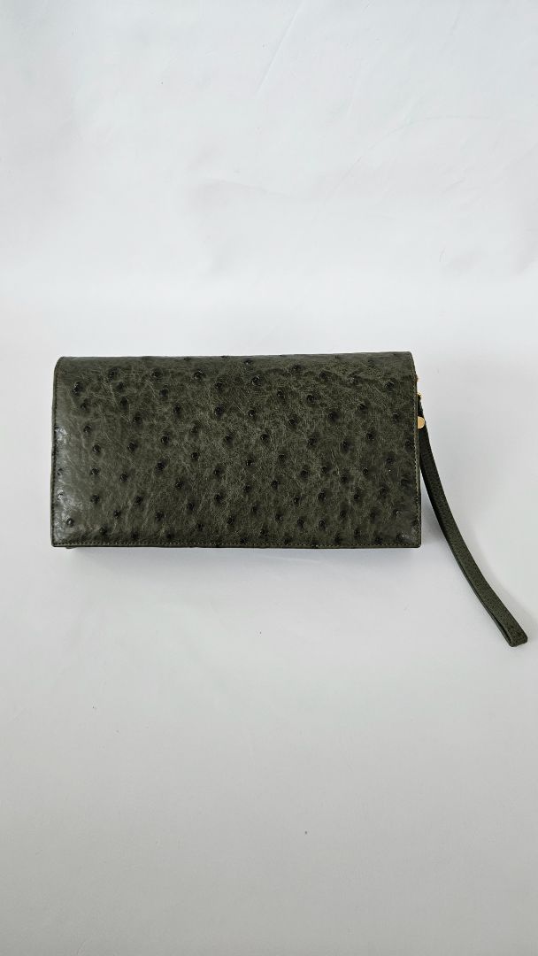 Genuine ostrich leather wallet (unused)