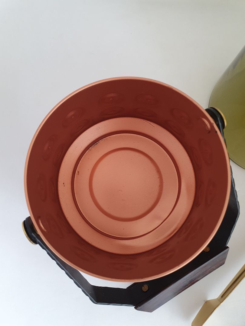 Vintage copper ice cream scoop with tongs (1960s)
