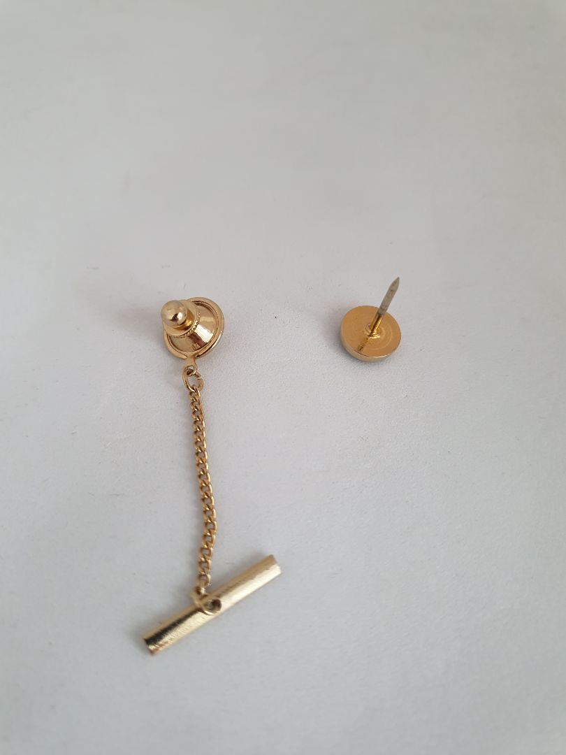 Cufflinks and tie pin (genuine Jade stones), Milt Weiss