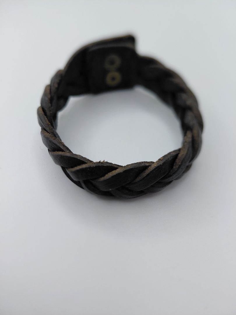 Braided leather bracelet