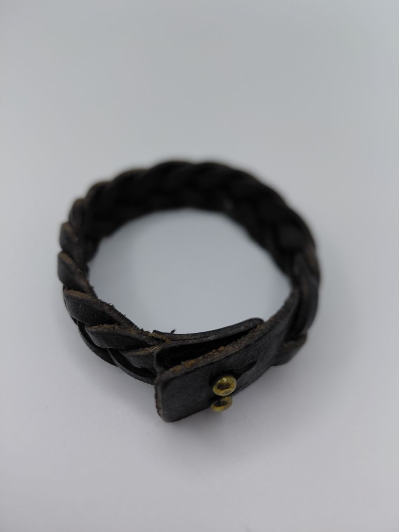 Braided leather bracelet