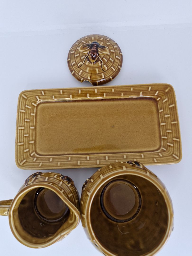Vintage milk and sugar jug on a tray (1970s), Schramberg
