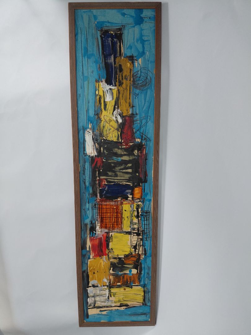 Vintage abstract painting (1960-1970), B. Axew