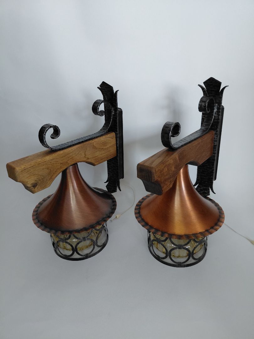 Vintage copper wall light (50+ years old)