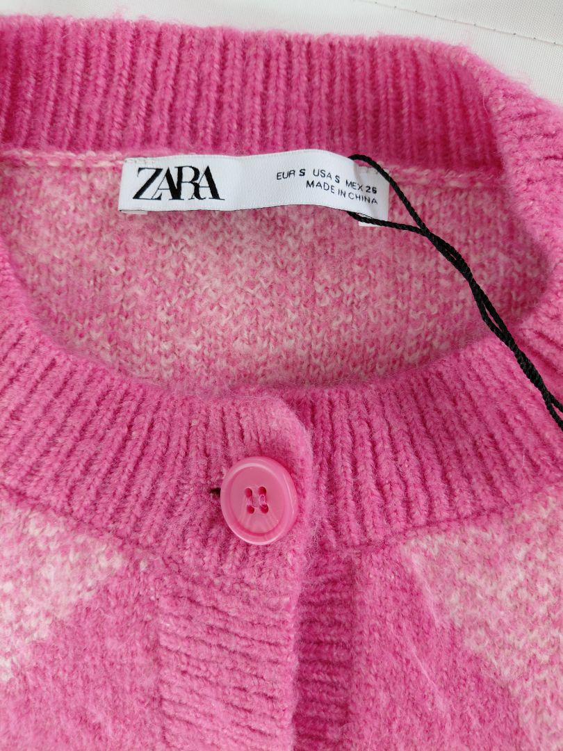 Stutt hneppt peysa, S, Zara