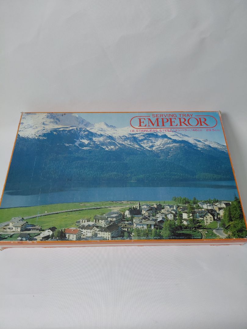 Vintage stainless steel tray (1960-1980s), Emperor