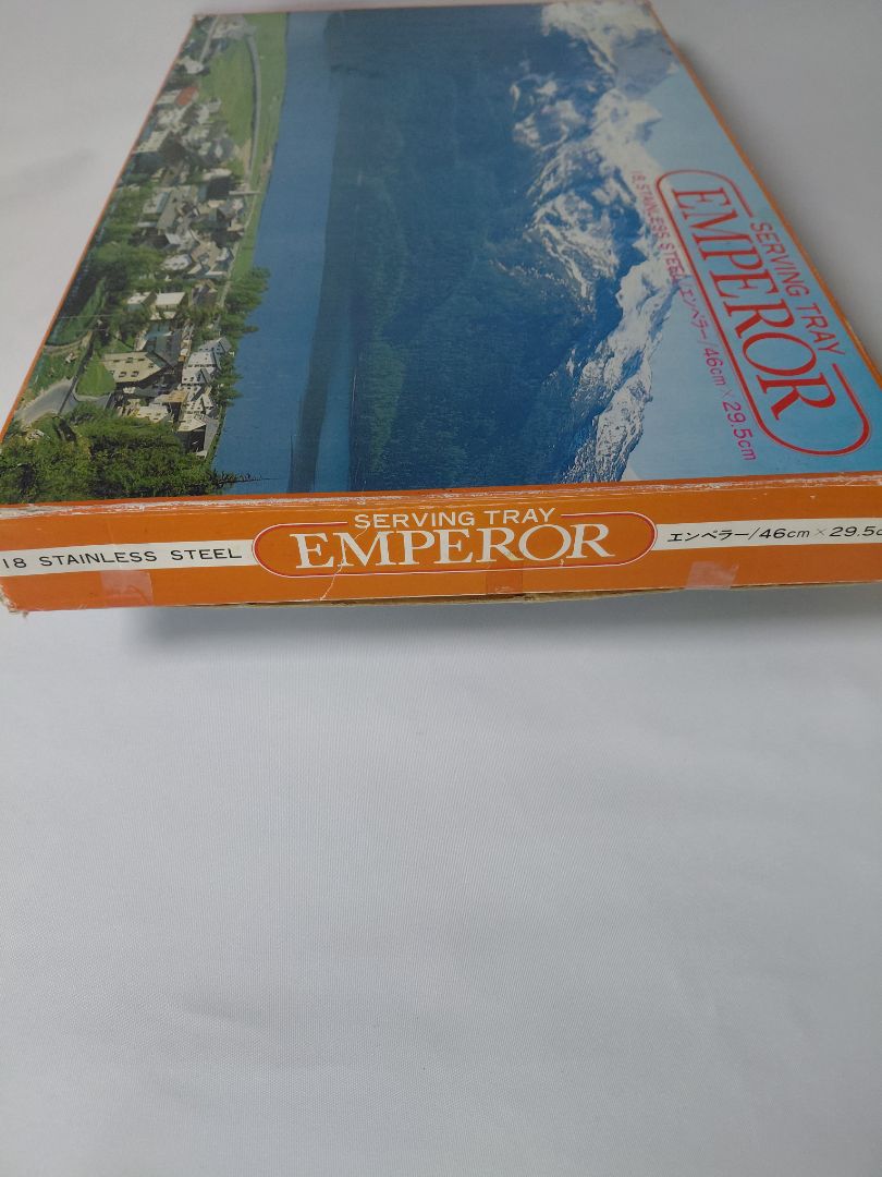Vintage stainless steel tray (1960-1980s), Emperor
