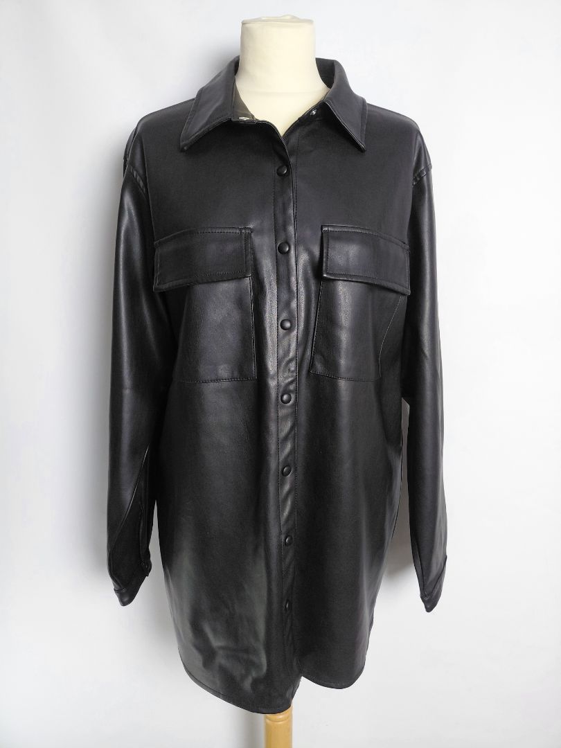 Pleather oversized shirt, EUR 40, Vila