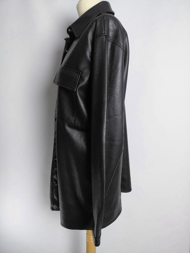 Pleather oversized shirt, EUR 40, Vila