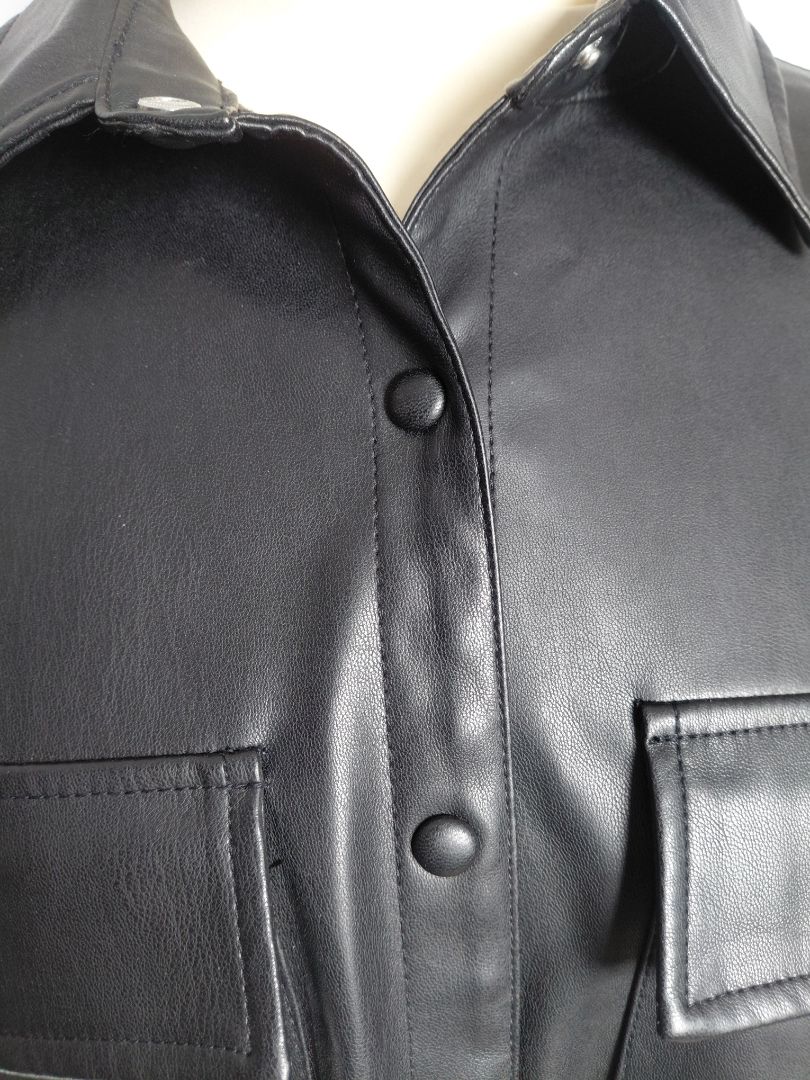 Pleather oversized shirt, EUR 40, Vila