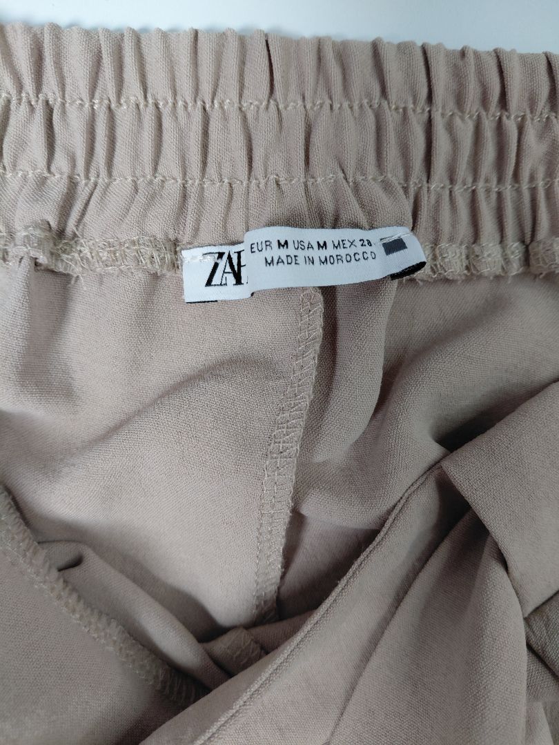 Wide straight-leg trousers, M, Zara