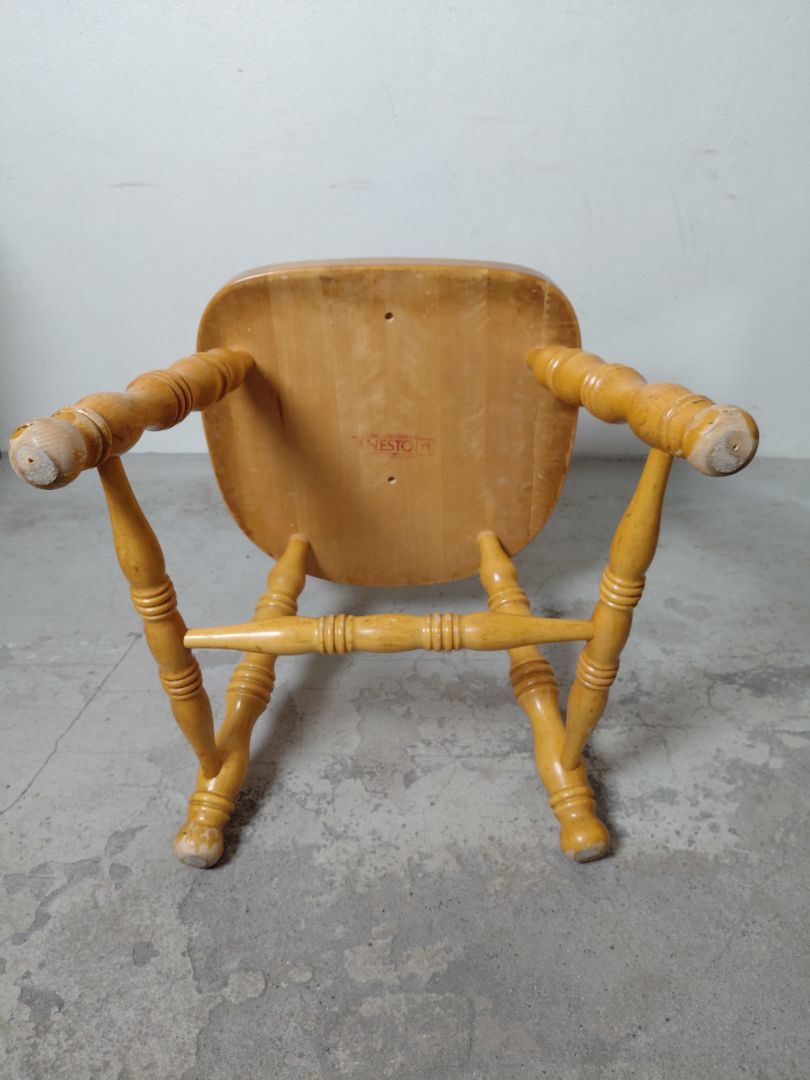 Vintage (1960s) "Nesto Y9" chair made of solid pine, Nässjö Stolfabrik