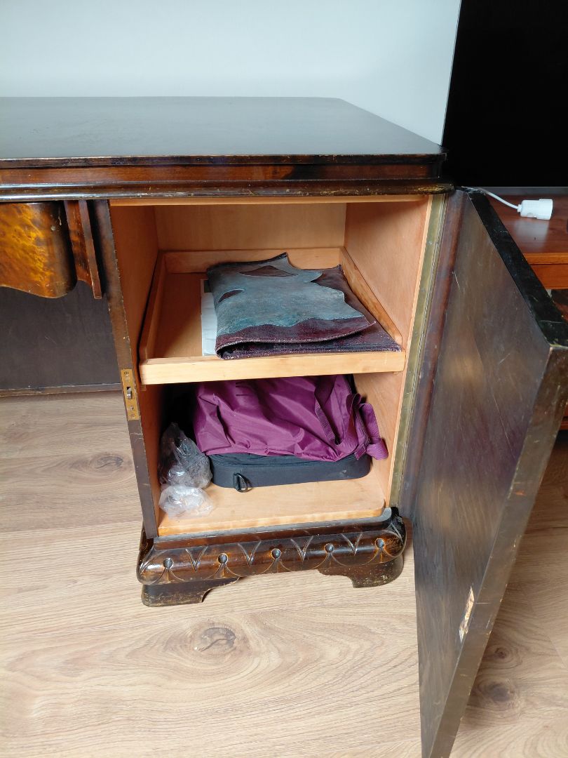 Antique desk (1880-1890) with shelves on the front