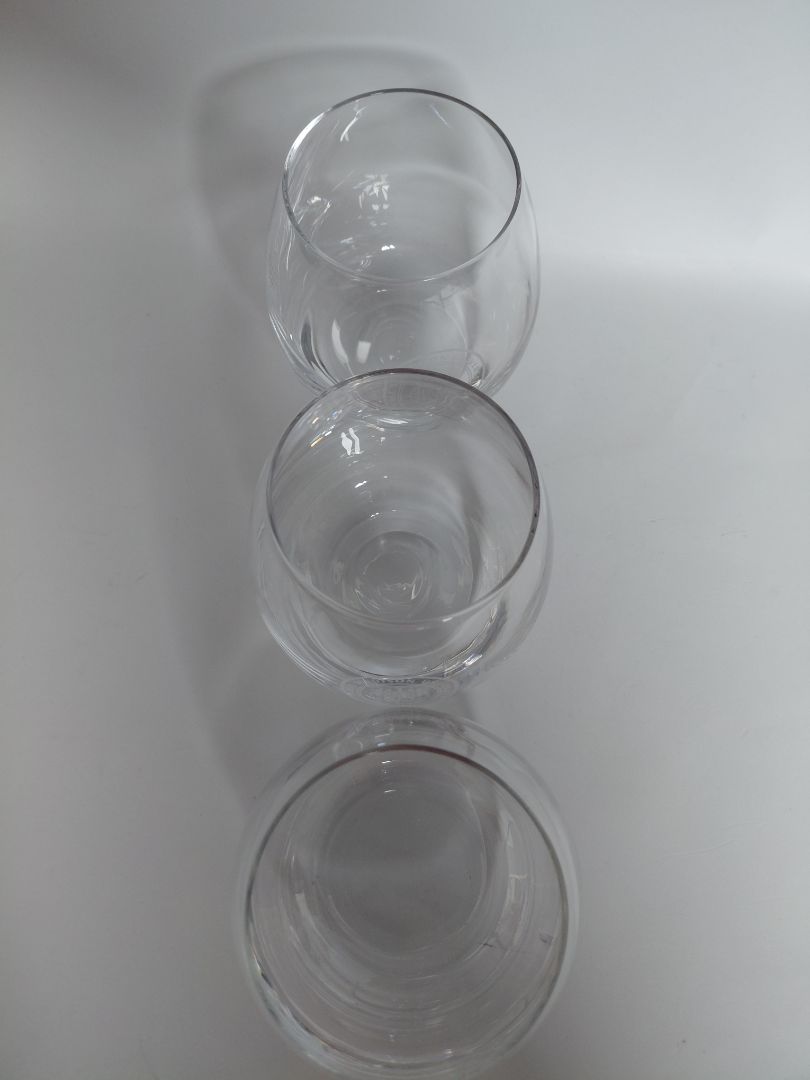 Vínglös 3 stk (hæð 9 cm), James Madison University 1908