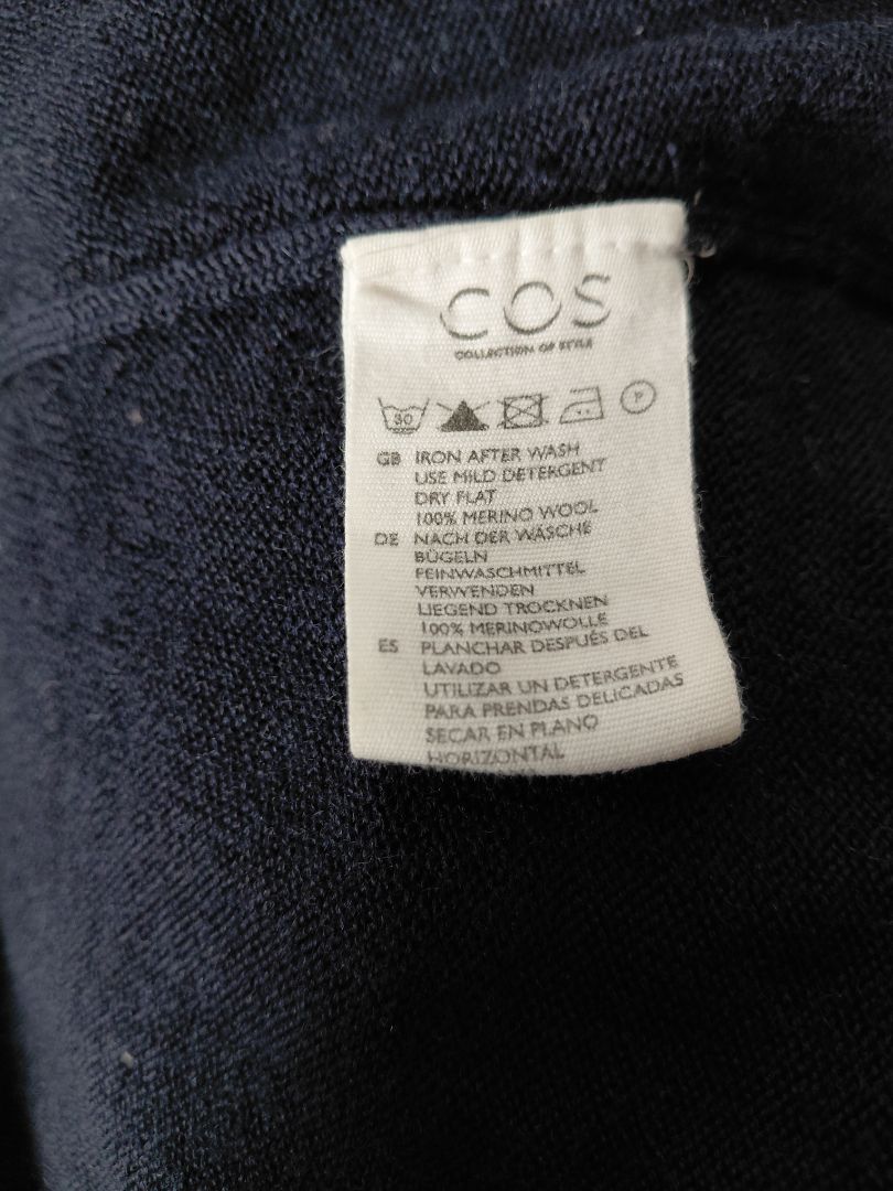 Rúllukraga síð peysa (merino ull) / kjóll, L, Cos