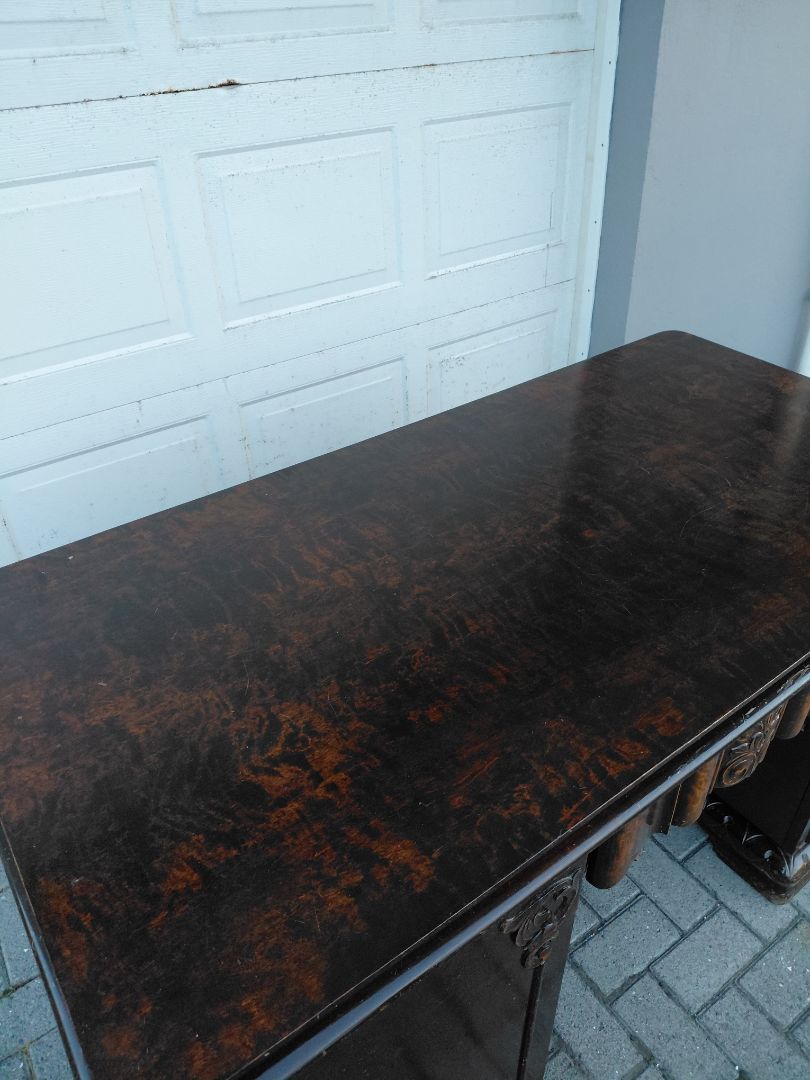 Antique desk (1880-1890) with shelves on the front