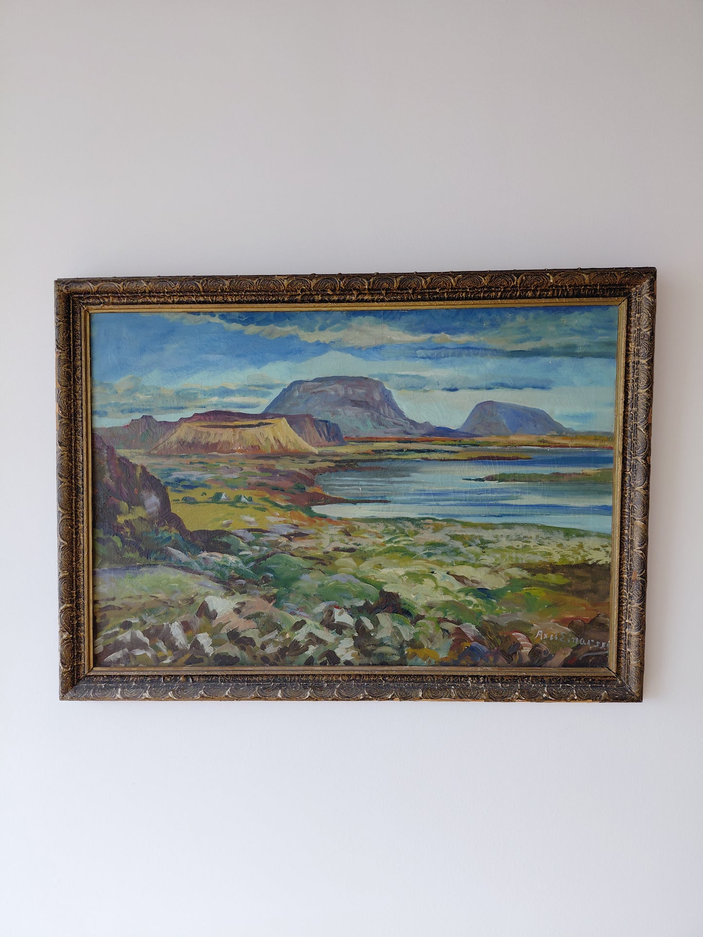 Olíumálverk "Herðubreið", Axel Einarsson (1886-1974)