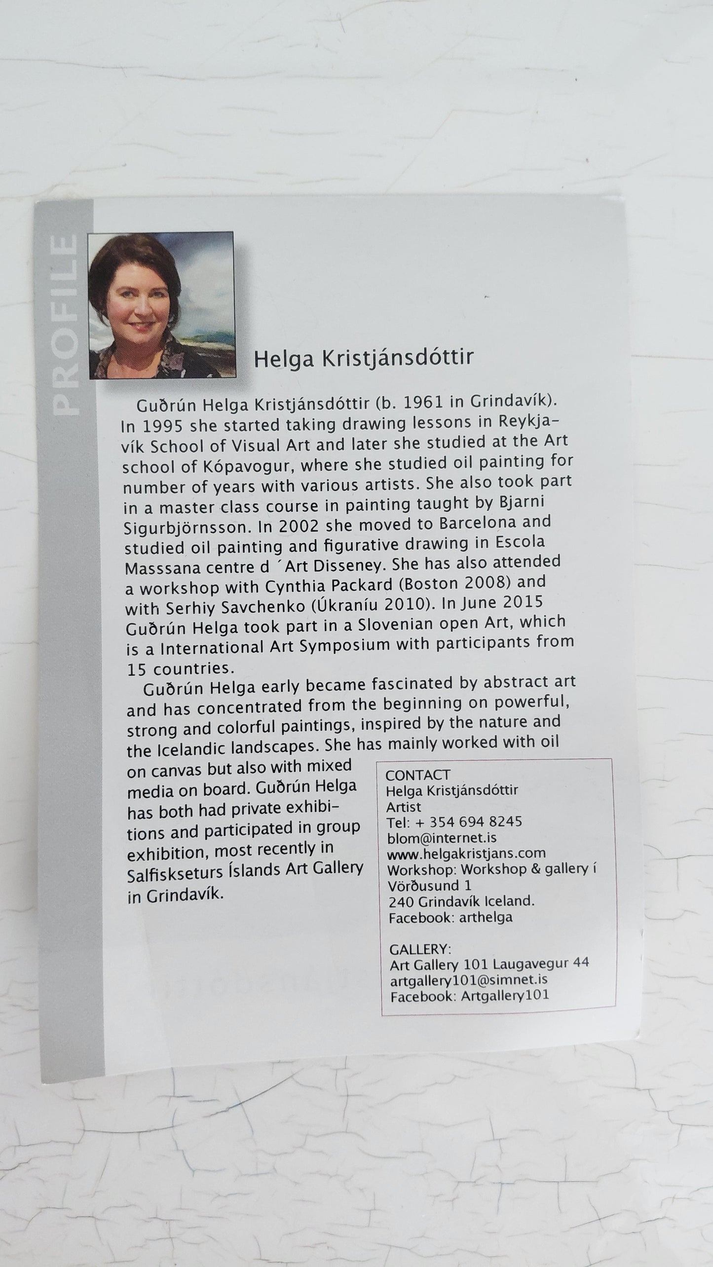 Olíumálverk á striga Vestfirðir (2026), Guðrún Helga Kristjánsdóttir