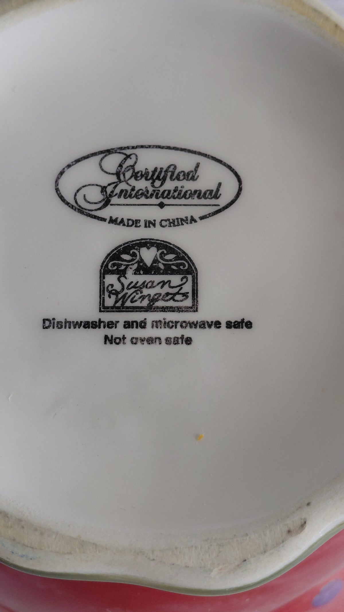 Sveita Keramik skálar 2 stk seljast saman vatnsmelónulína, Certified International