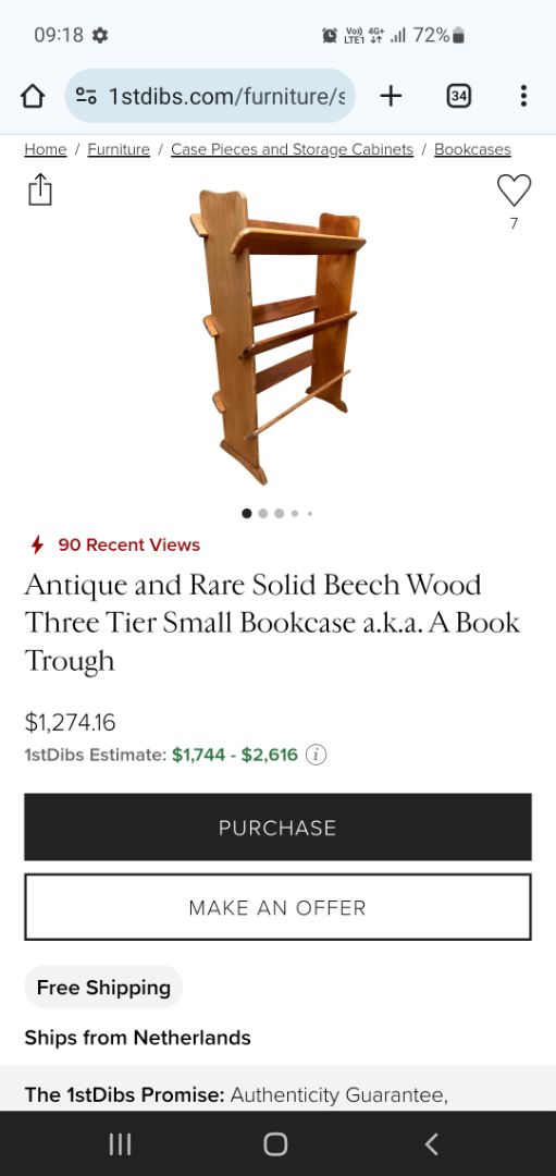 Vintage bookshelf (1970's)