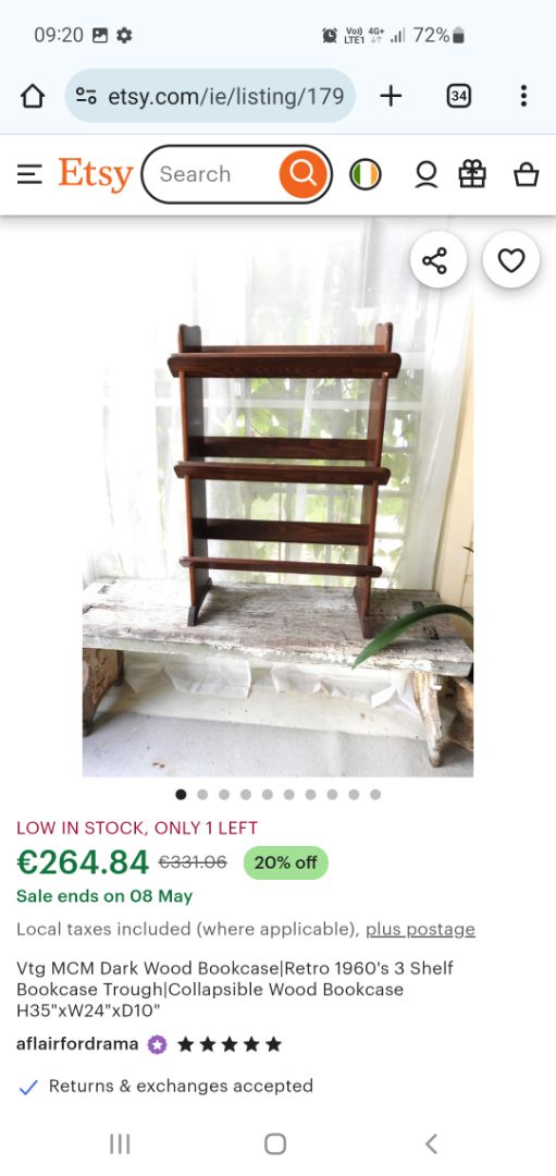 Vintage bookshelf (1970's)