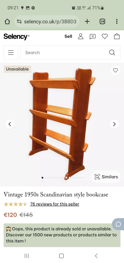 Vintage bookshelf (1970's)