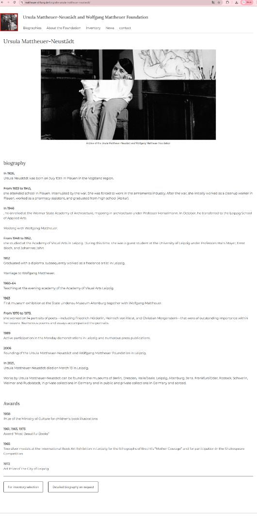 Litographie "Illustrator" (1965), Ursula Mattheuer-Neustädt