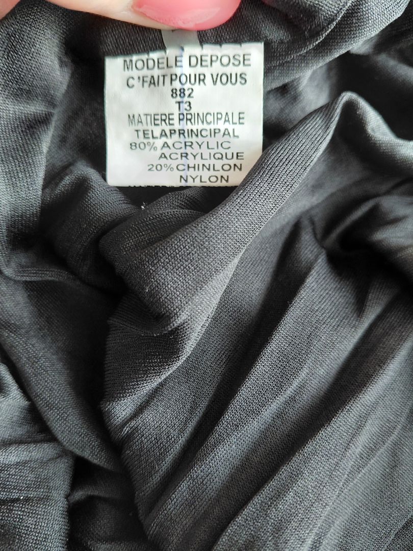 Síðerma kjóll með undirpilsi, M, C Fait pour vous Paris