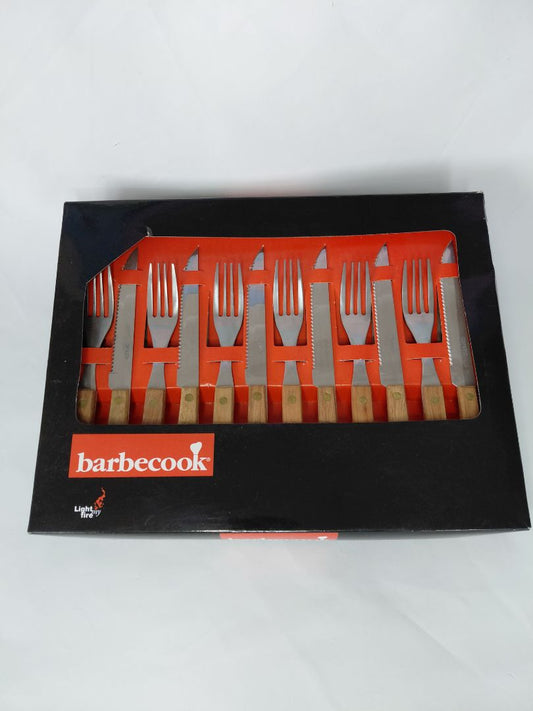 Steikar hnífapör 6 manna (ónotað), Barbecook