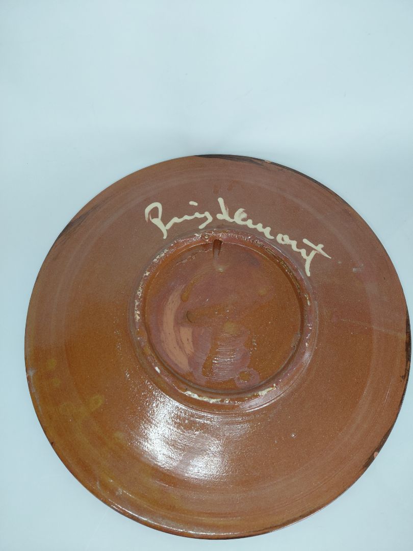 Vintage large clay plate/plate (ca 1960), Puigdemont