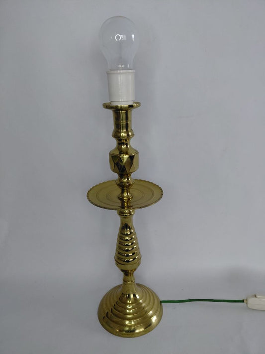 Vintage borðlampi (brass)