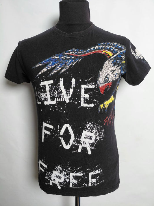 Stuttermabolur "Live for free", S, Rusty Neal