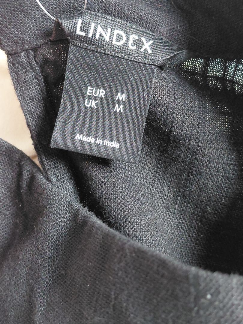 Síðerma kjóll 100% bómull (efni líkt og hör), M, Lindex