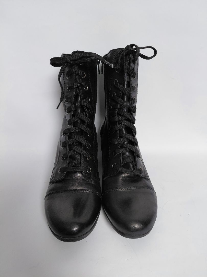 Ökklaháir leður skór 5.5 cm hæll, EUR 39, Six Mix
