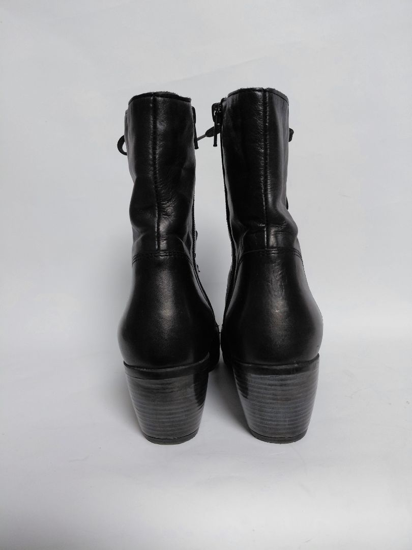 Ökklaháir leður skór 5.5 cm hæll, EUR 39, Six Mix
