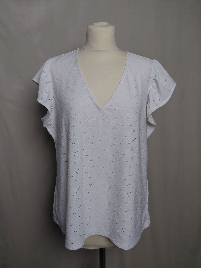 Stutterma bolur (flutter sleeve eyelet top), XL, Michael Kors