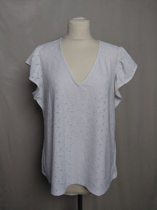 Stutterma bolur (flutter sleeve eyelet top), XL, Michael Kors