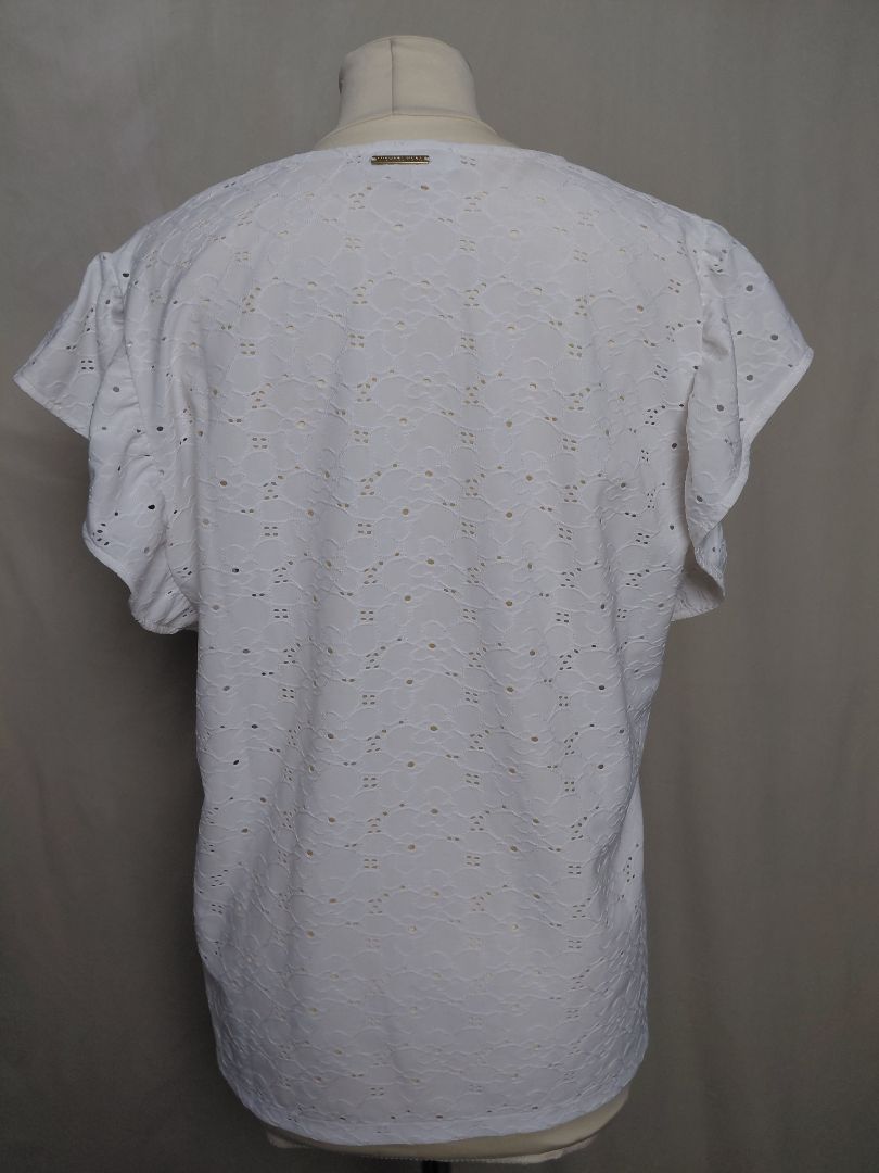 Stutterma bolur (flutter sleeve eyelet top), XL, Michael Kors