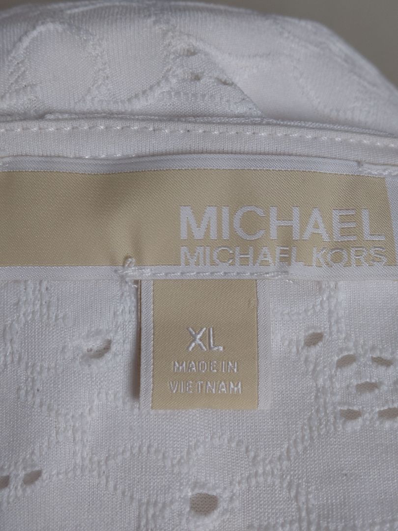 Stutterma bolur (flutter sleeve eyelet top), XL, Michael Kors