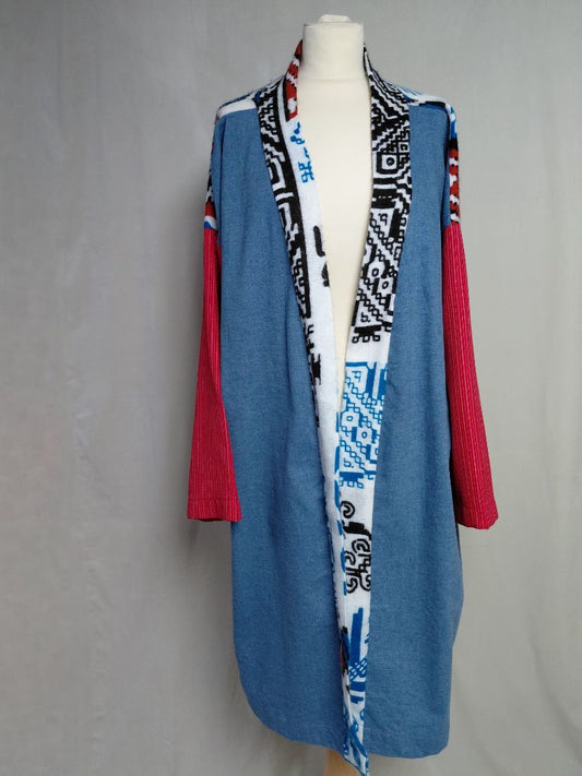 Kimono jakki, One size, Skrauta, endurtekið efni