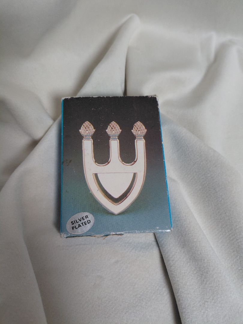 Vintage skeiðahaldari (silfur húðað)