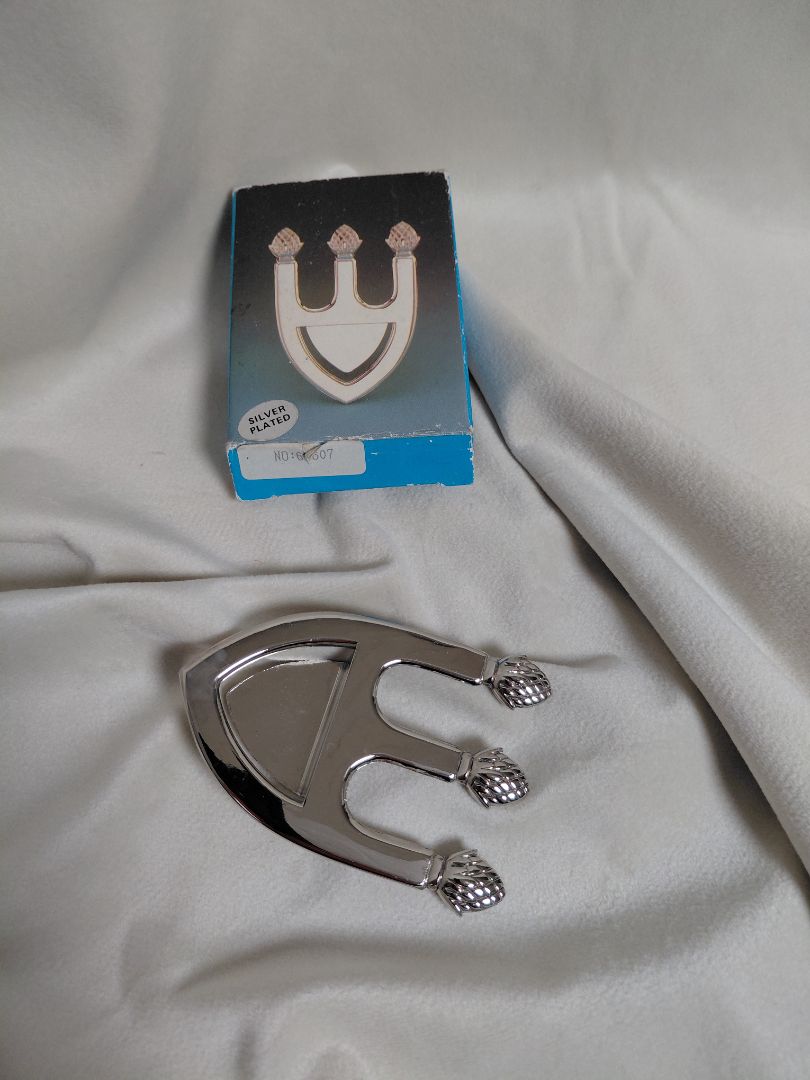 Vintage skeiðahaldari (silfur húðað)