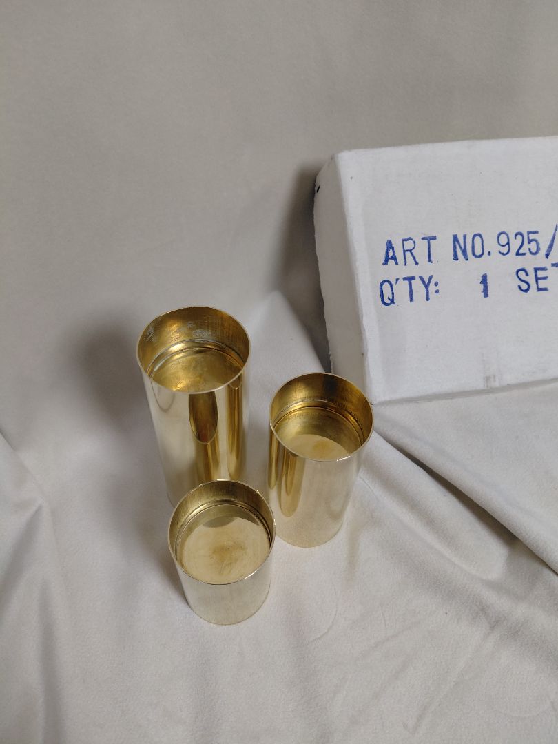 Vintage brass kertastakar 3 stk (1960-1970s)