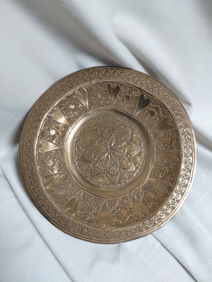 Handgerður vintage kopar veggplatti