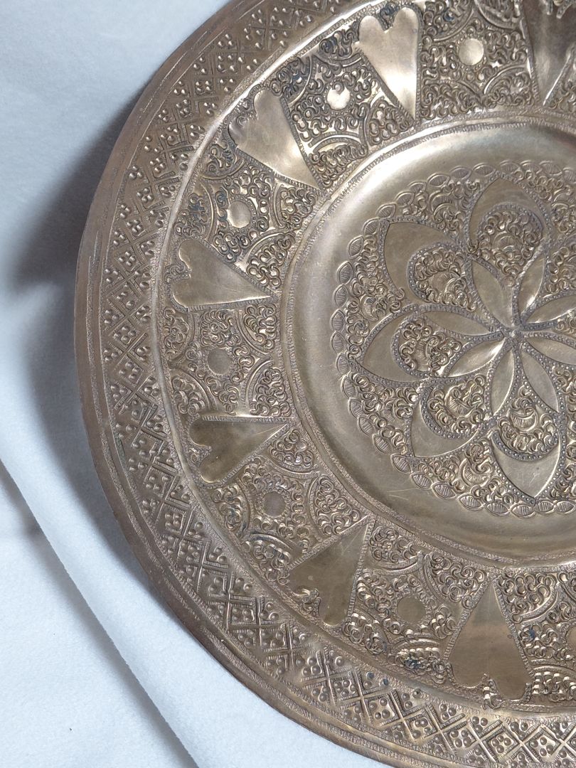 Handgerður vintage kopar veggplatti