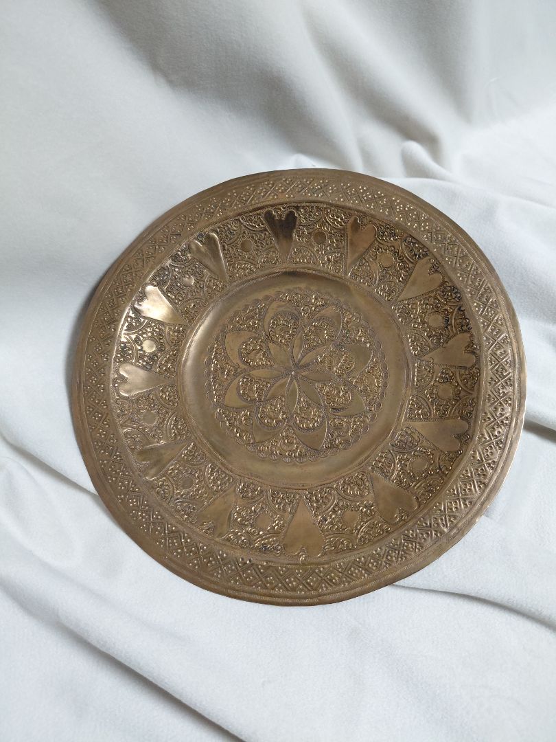 Handgerður vintage kopar veggplatti