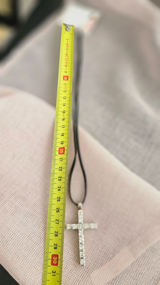 Cross with leather strap