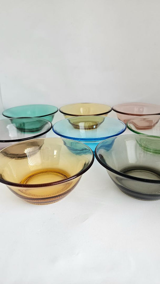 9 pcs Vintage art deco glass bowls (11.5 cm)
